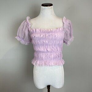American Threads Coquette Smocked Top Size Small / Medium Fairy Mermaidcore